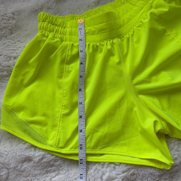 lululemon Hotty Hot High-Rise Lined Zip Pocket Neon Running Shorts - 6 ( S ) - Picture 13 of 15